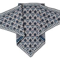 Fliesen-Blumen Tuch (blau)