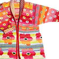 Flower Power Mantel (rot)