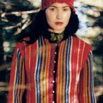 Jacke mit Rillenstreifen