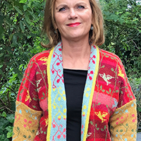 Strandvogel Mantel (rot) XL